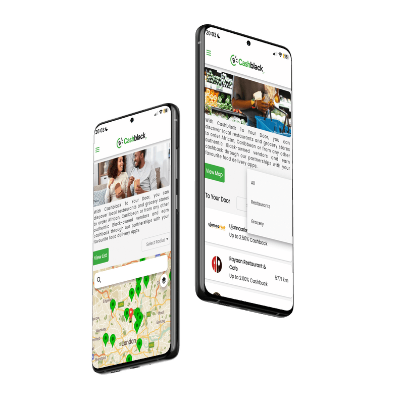 Cashblack To Your Door with the local vendor map